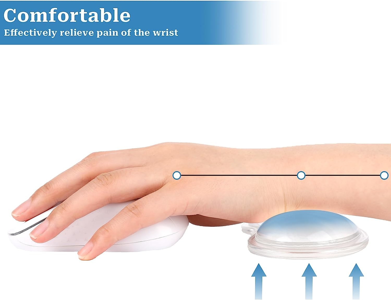 Anti Skid Odorless Electronics Silicone Case Wrist Pad For Office Laptop
