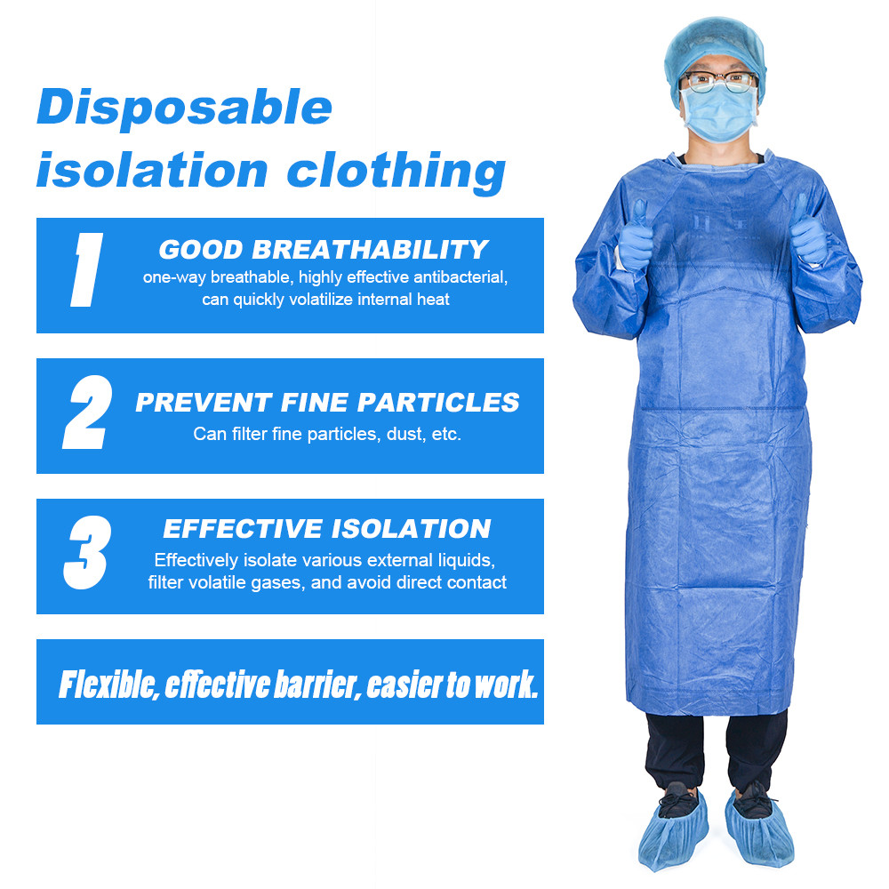 Waterproof Clinic Disposable Sterile Isolation Gown