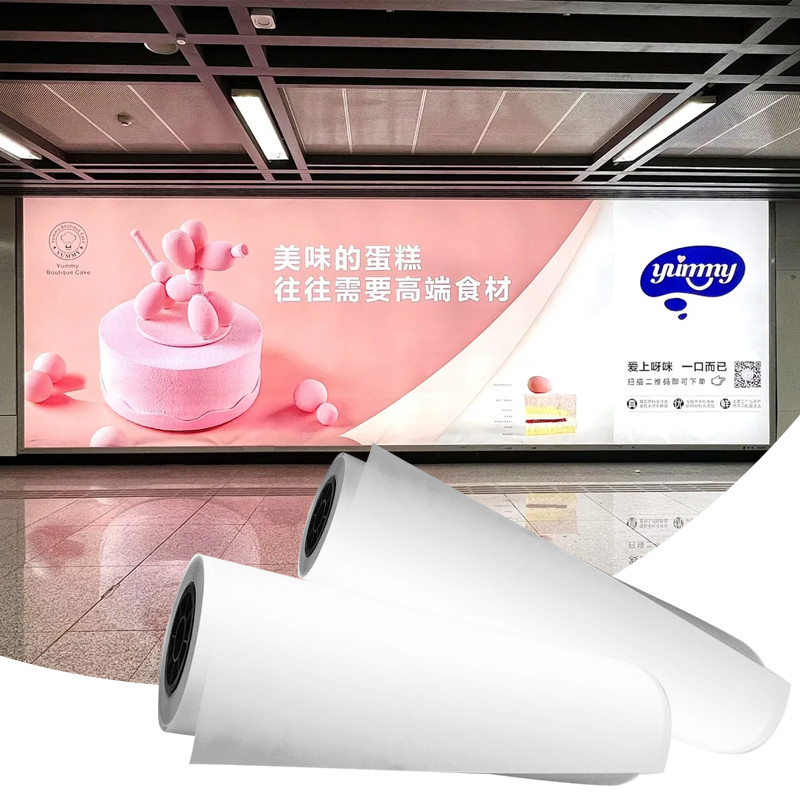 Factory Sale 210 Micron Inkjet Printing Backlit Matte PET Film Rolls For Light Box/Poster Banner