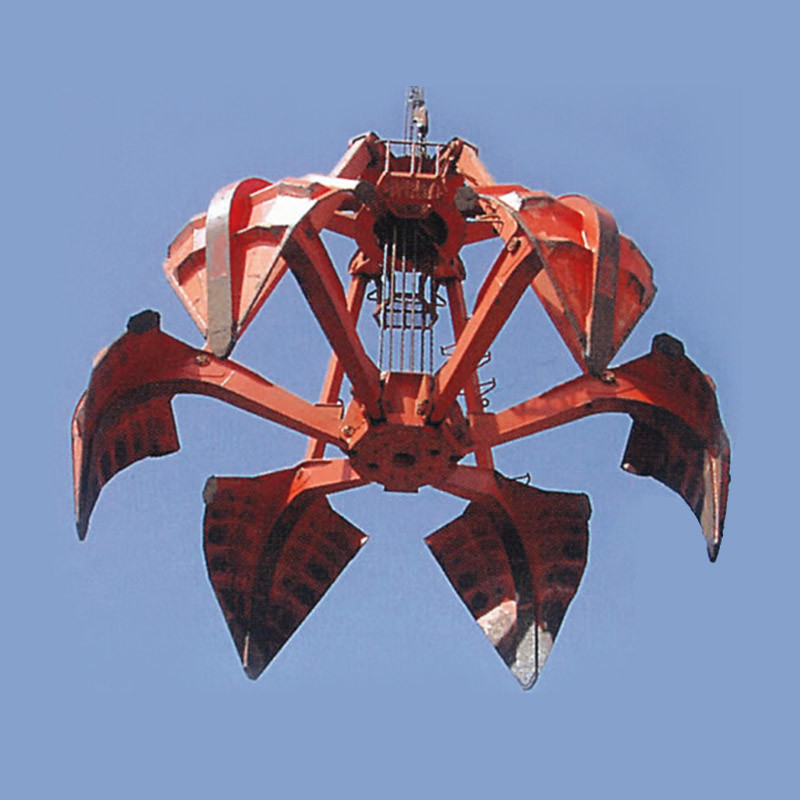 6 Rope Steel Lifting Orange Peel Hydraulic Mechanical Grab Bucket Customized