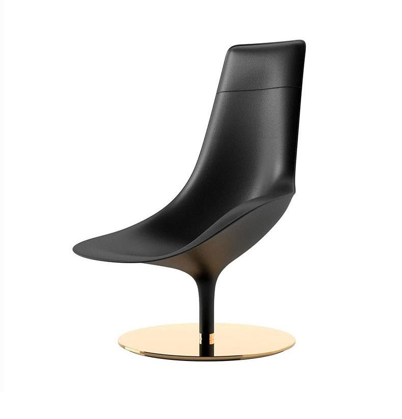 Nordic Modern Personality Leather Lounge Swivel Chair Creative Shaped