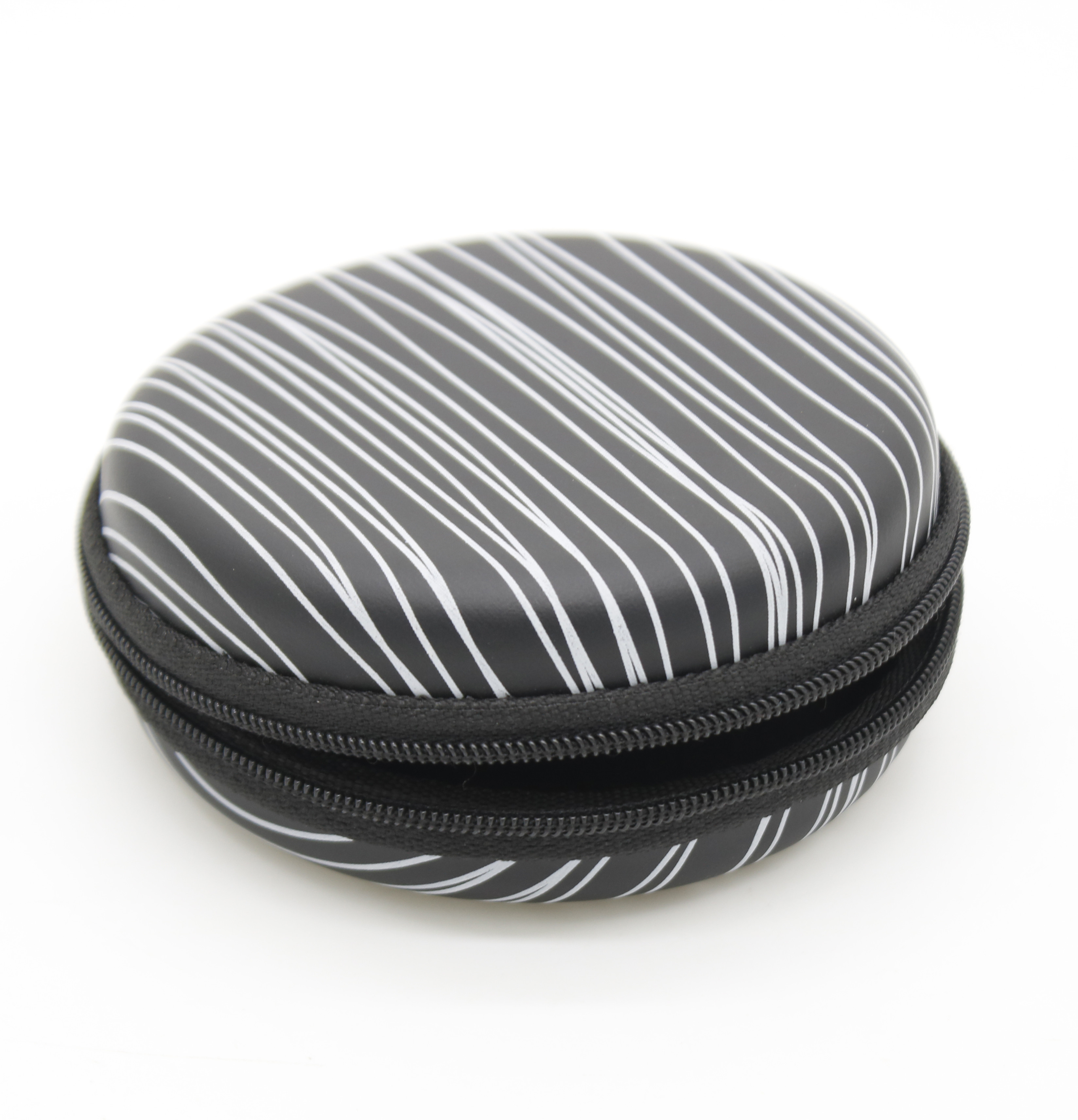 75 Degree EVA Headphone Carrying Case Round With Zipper