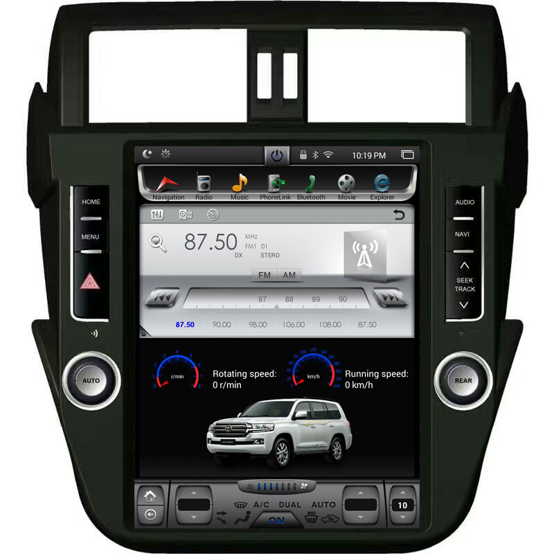 Ouchuangbo vertical screen car audio stereo radio for Toyota Prado 2014-2016 8 core android 6.0