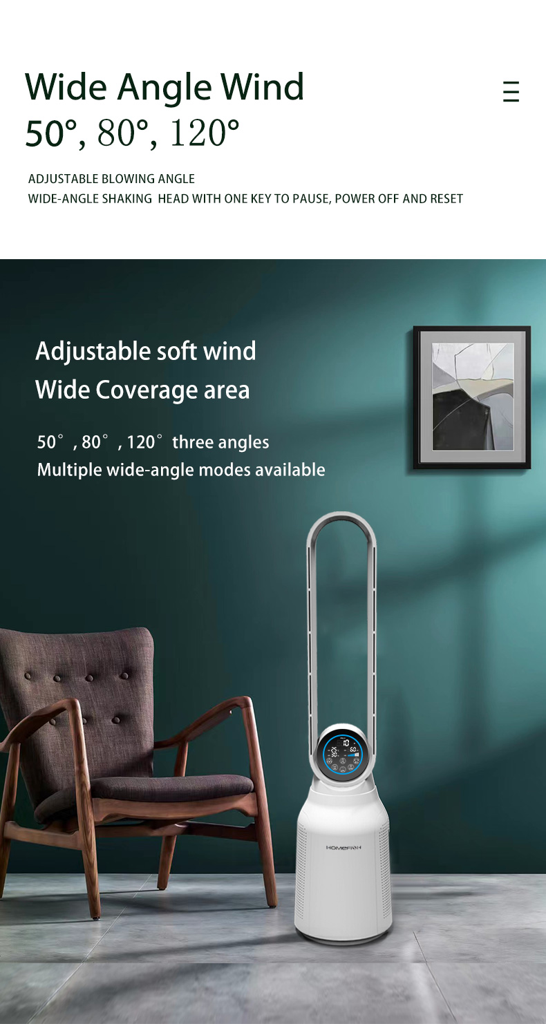 Homefish Luftreiniger Household Air Purifier With Bladeless Purification Fan OEM