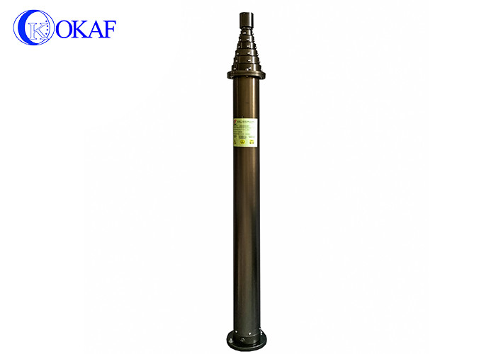 Manual Telescoping Camera Mast , Surveillance Telescopic Antenna Tower Aluminum