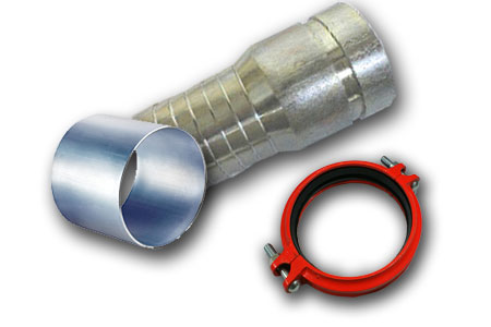 Safety Lay Flat Hose Fittings , LDHC Nipple Irrigation Hose Coupler