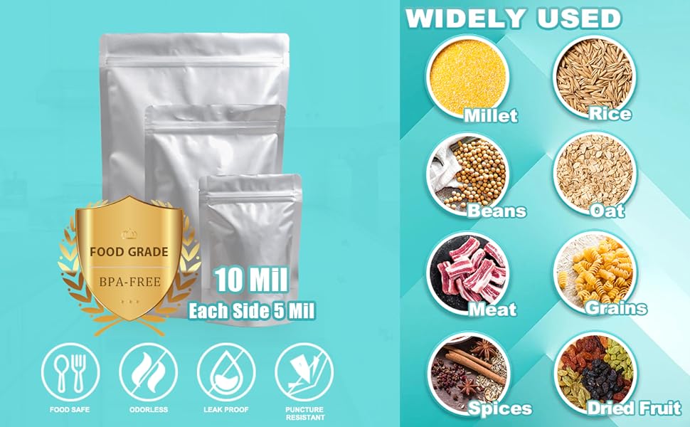 1 gallon mylar bags