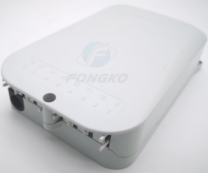 1x16 PLC Splitter FTTH Fiber Optic Terminal Box Drop Cable Out Ports Indoor Wall Nap