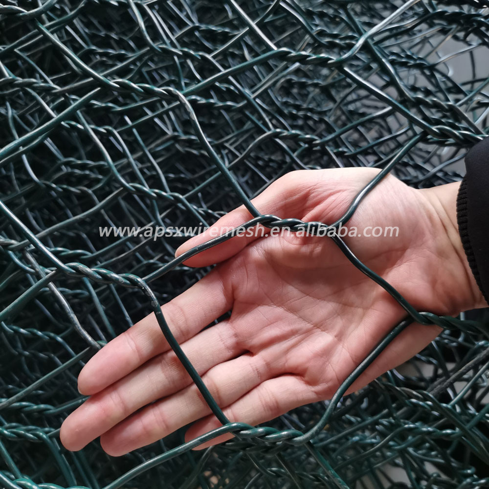 Hexagonal 5*1*1m Gabion Wire Mesh Basket For River Engineering Project