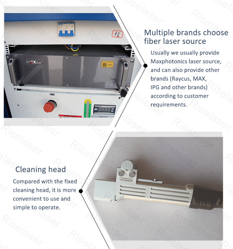 1500W 2000W 3000W Laser Cleaning Machine With 300mm 650mm Beam