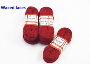 China 108'' 120'' 130'' Red Hockey Skate Laces Lightweight Polyester Cotton Material on sale