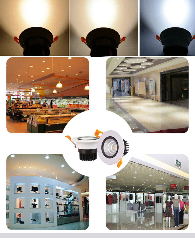 High Lumen Indoor LED Down Light For Commercial Complexes 2.5 Inch IP44