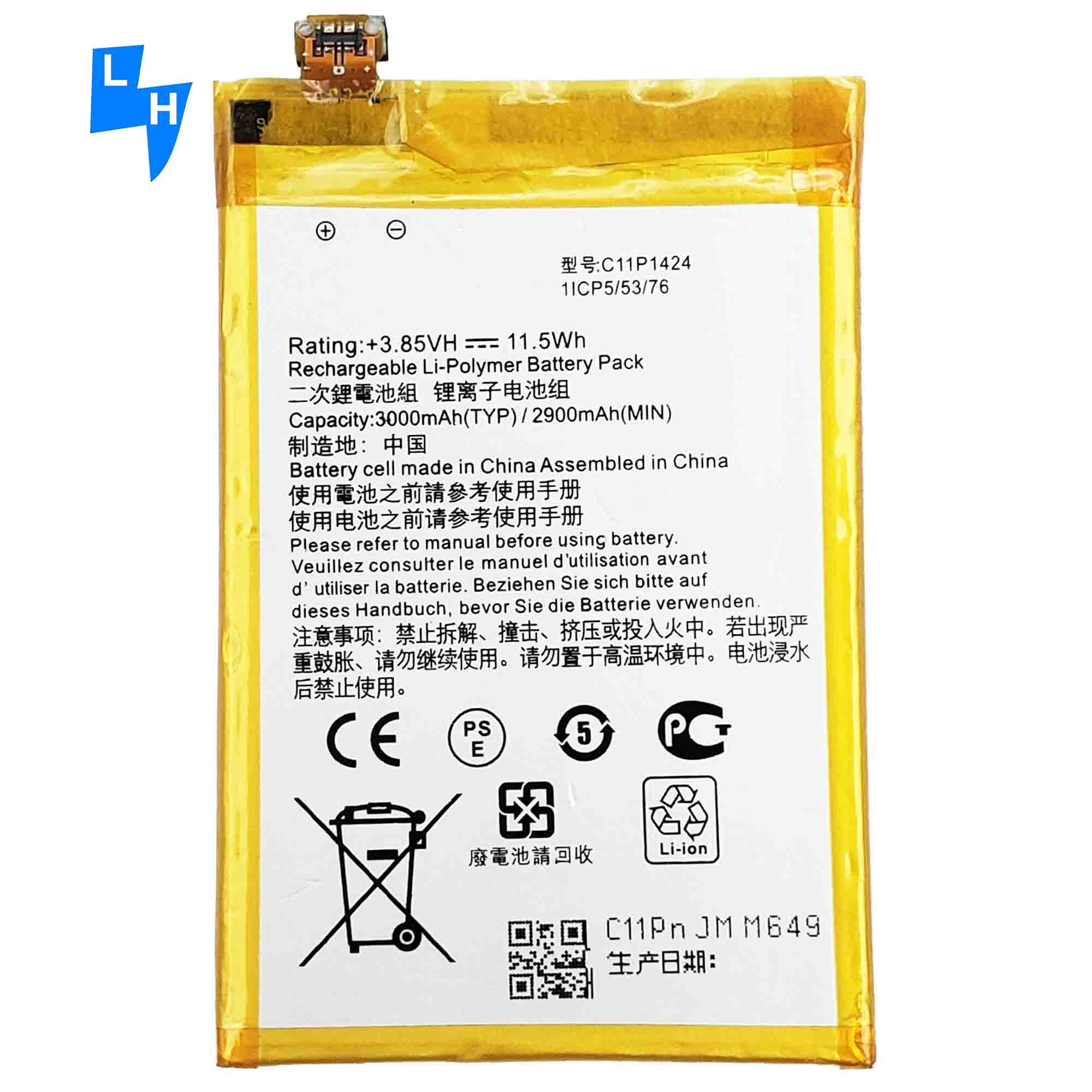 Mobile Phone White 3000mah C11P1424 Battery for ASUS ZenFone 2 ZE550ML ZE551ML Z008D
