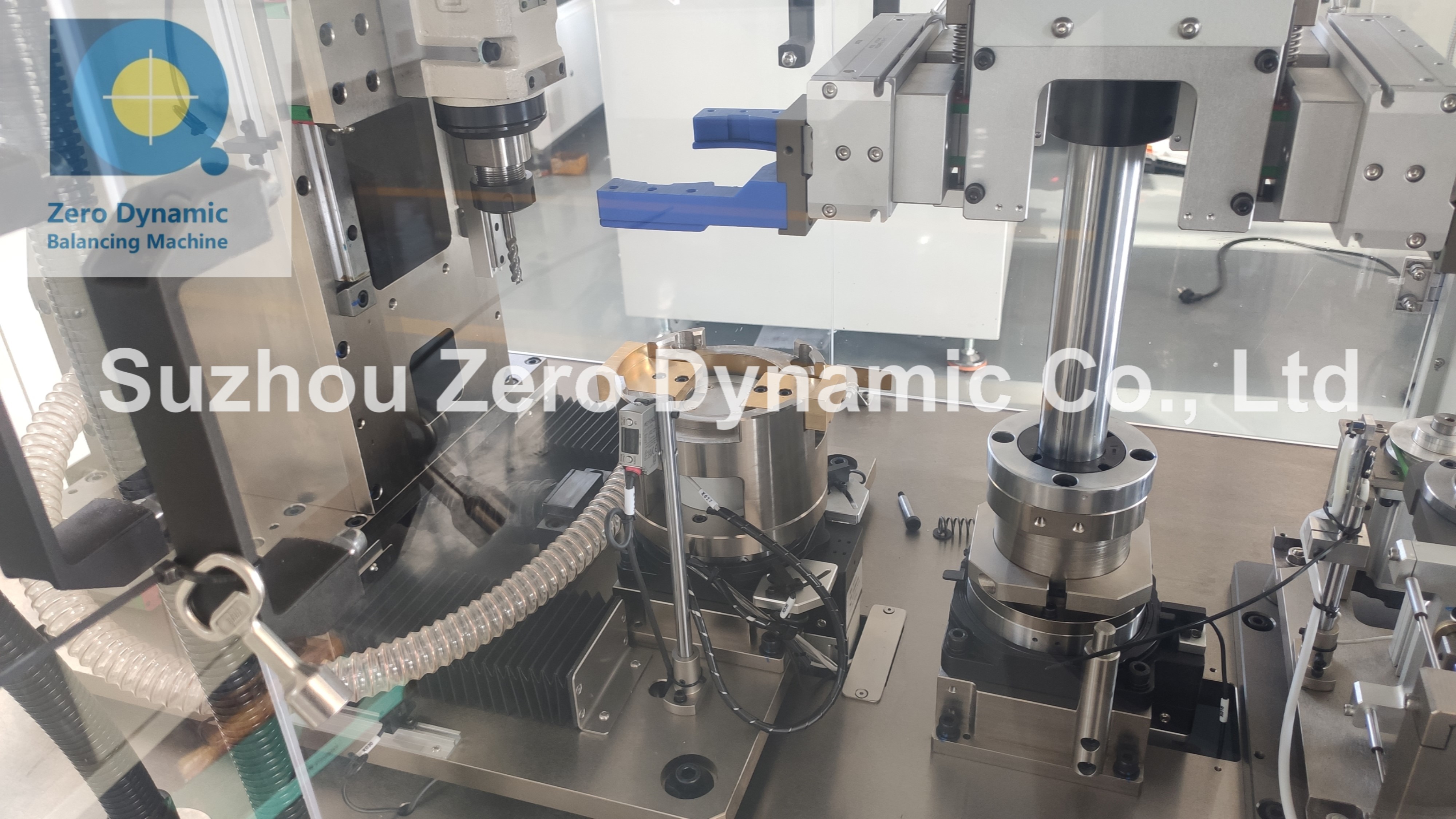 Two Station Vertical Power Tool Impeller Drilling Balancing Machine