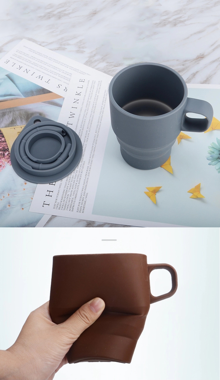 Private Logo 350ML Collapsible Silicone Coffee Cup