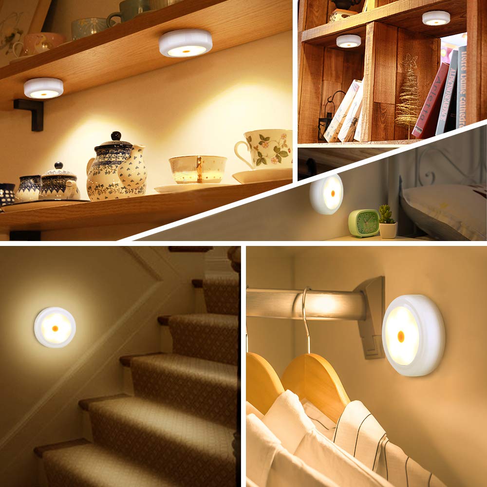 4.5VDC Battery Powered Led Wardrobe Lights 0.5W Remote Controlled Puck Lights