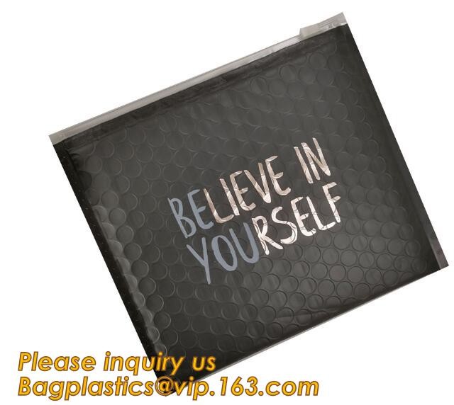 Holographic Factory Shiny gold Cosmetic bag Zipper Bubble Bag zip-lock Slider Padded Mailer metallic bubble zipper bagea
