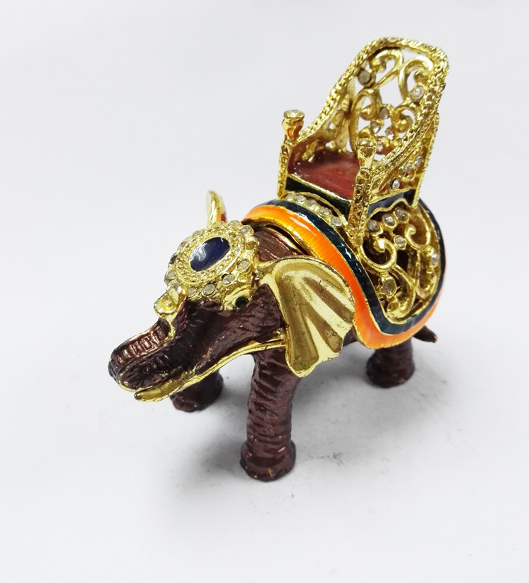 Wholesales Elephant Jeweled trinket box Animal Trinket box for wedding