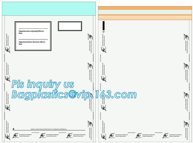 Security plastic bag with adhesive tape for cash, plastic money bag, Security Money Cash Bag For Airport/Bank and police