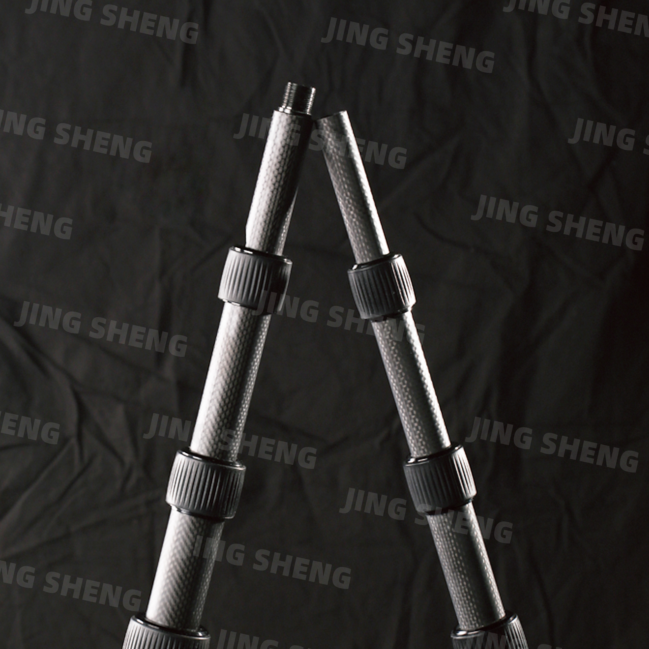 Round Clamp Adjustable Carbon Fiber Pole Anti Rotation 2-7 Sections Carbon Fiber Round Tube