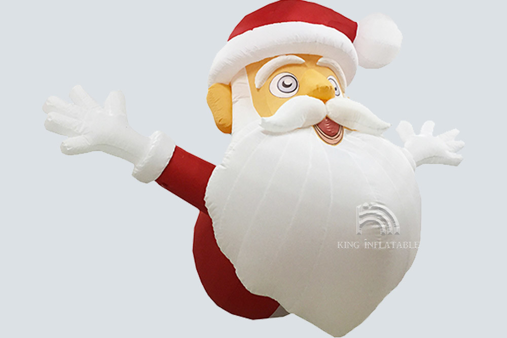 Christmas Inflatable Snowman 3.6m X 2.0m Outdoor Decorations Air Blown Santa Claus Reclining On The Ground