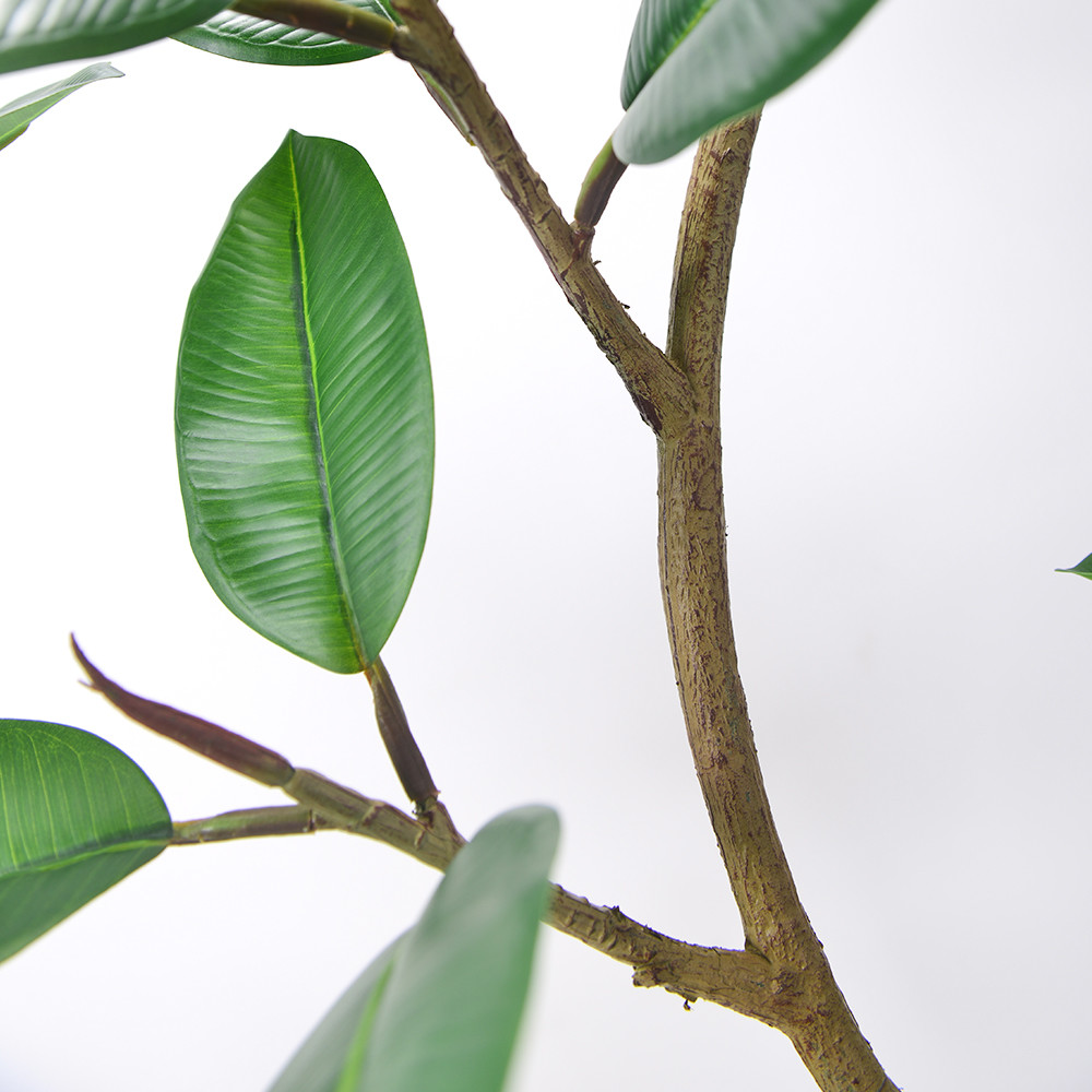 Artificial Potted Floor Plants Small Ficus Pandurata For Garden Decoration