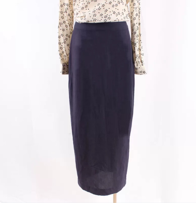260 Gram Tencel Twill Fabric Size 36 38 40 PFP Womens Black Maxi Skirt