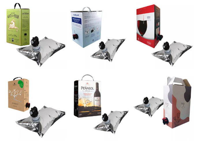 Reusable 3 / 5 Liter Bag In The Box Wine Packaging Pouches With Valve / Cap