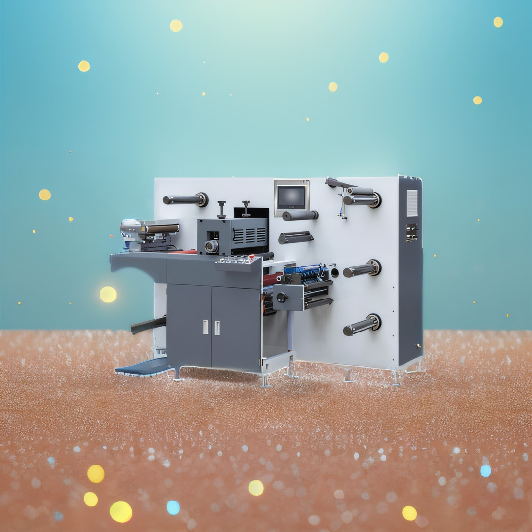 INTERMITTENT SEMI ROTARY LABEL DIE CUTTING WITH TURRET SLITTING AND REWINDING MACHINE SNOWBALL WASTE REWIND ECONOMICAL