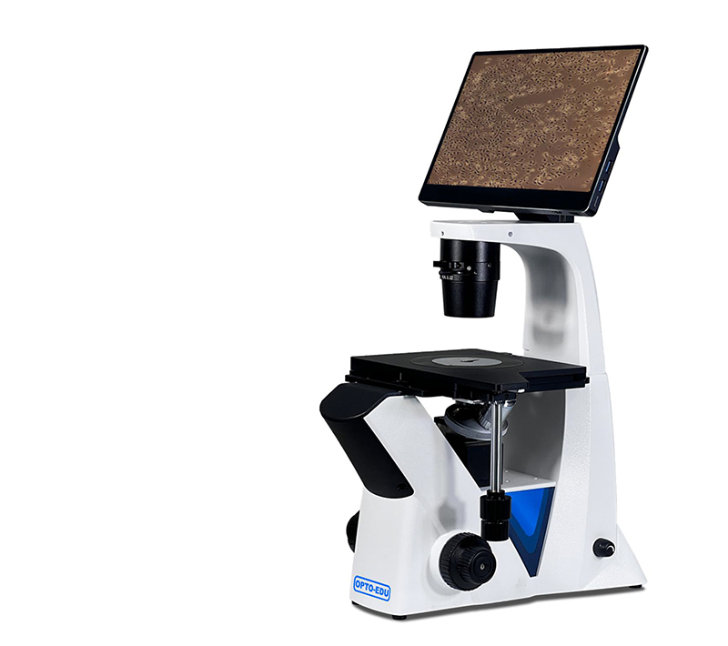 OPTO EDU A33.2607 LCD Cell Image Inverted Microscope Semi APO BF+PH