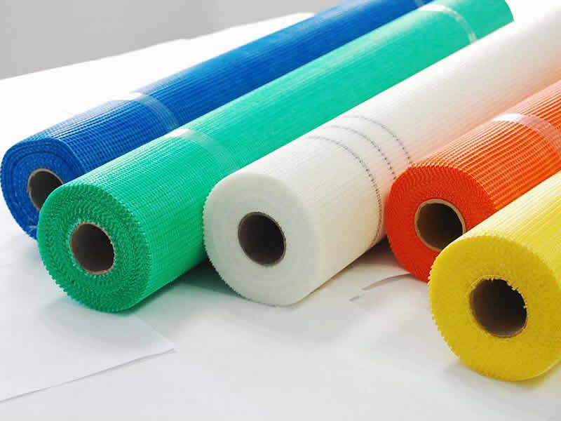 Reinforced 130g White Blue Fiberglass Mesh Roll As Building Materials