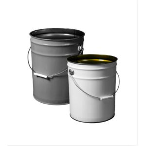 Customized White Gold Phenolic Lined Solvent Bucket with Printing