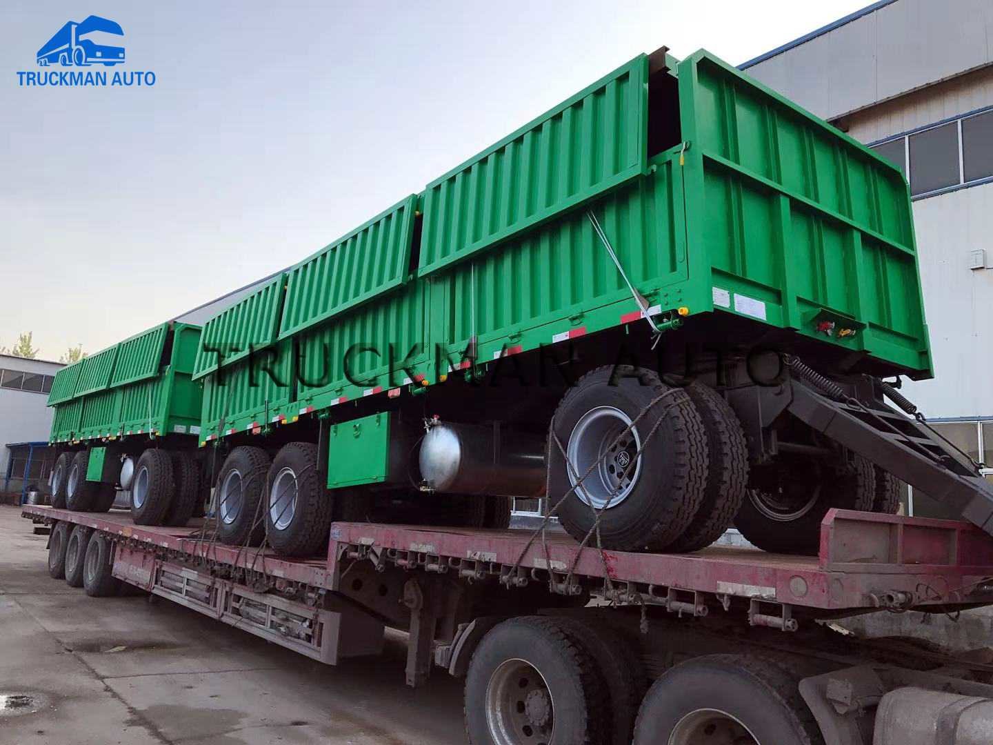 Heavy Duty Cargo Container Trailer , Full Size Tractor Trailer With Container Lock