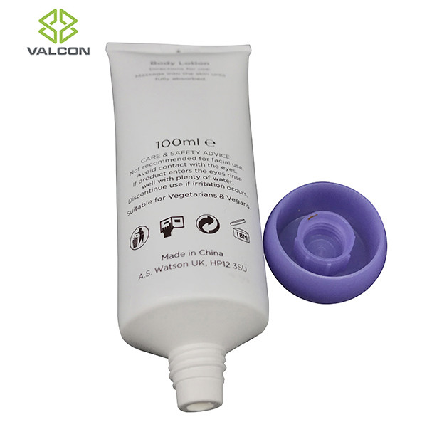 35 MM Body Empty Lotion Tubes Silkscreen Printing Purple Customized Screw Cap