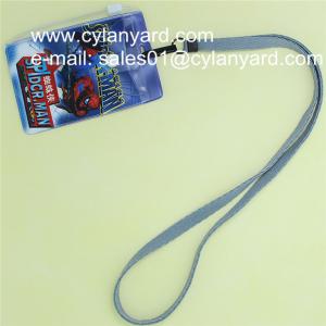 China Cheap blank polyester id badge neck strap with print plastic pouch on sale