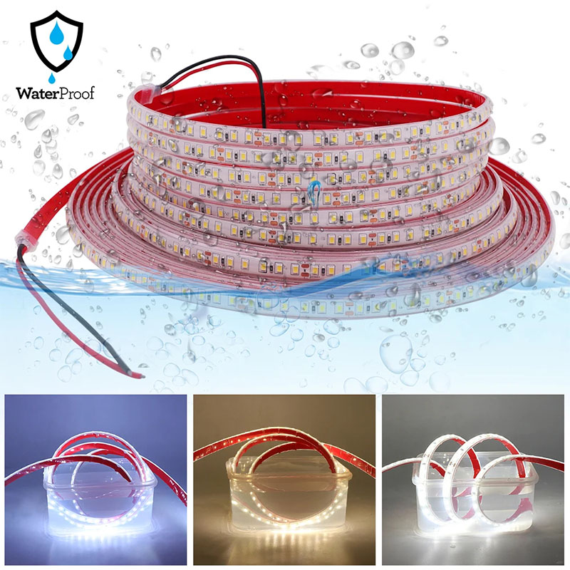 Smart IP65 Smd 2835 Led Strip Light 120/240leds Flexible 8mm 12v for Outdoor and Bathroom