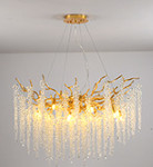 G9 Modern Lobby Chandelier Crystal Grand Hospitality Chandeliers Energy Saving