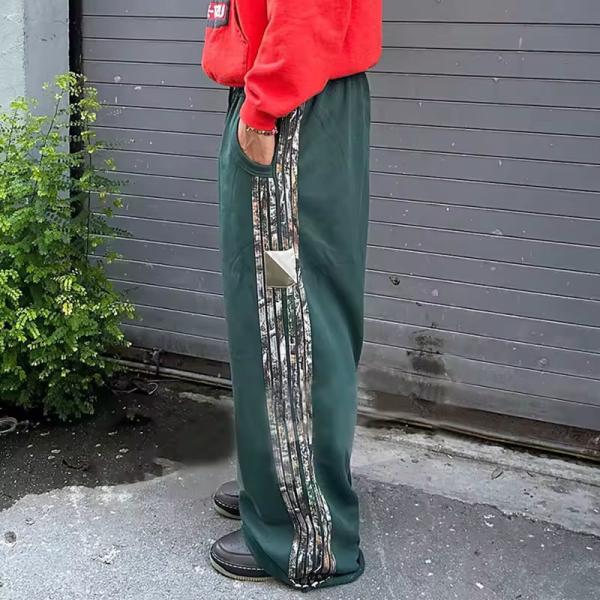 Custom Logo Nylon Jogger Graphic High Quality Heavyweight Loose Wide Leg Baggy
