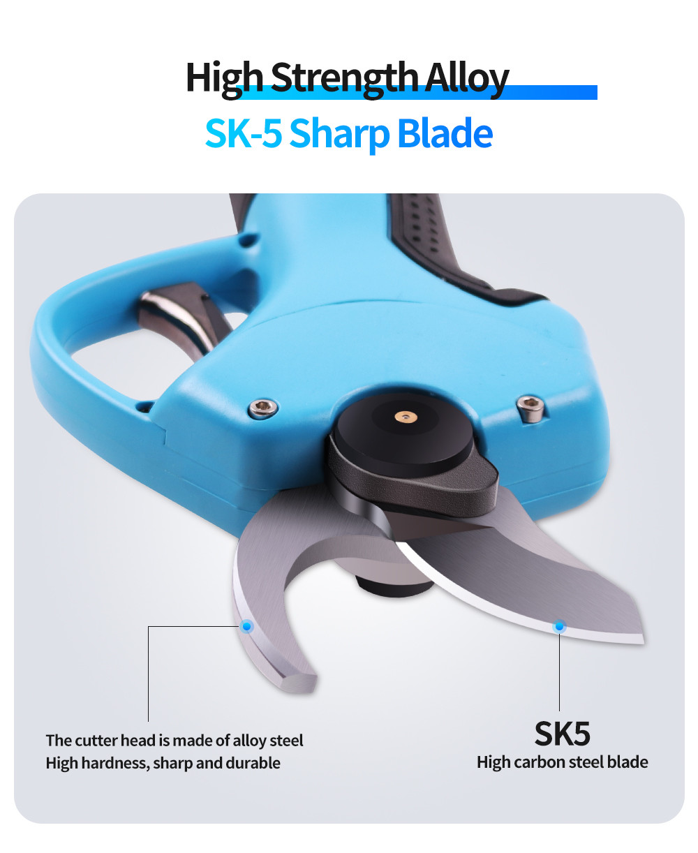 16.8V 32mm New Electric Pruning Shear With LED Screen / Cordless Pruner For Fruit Tree Branches With Hand Protection