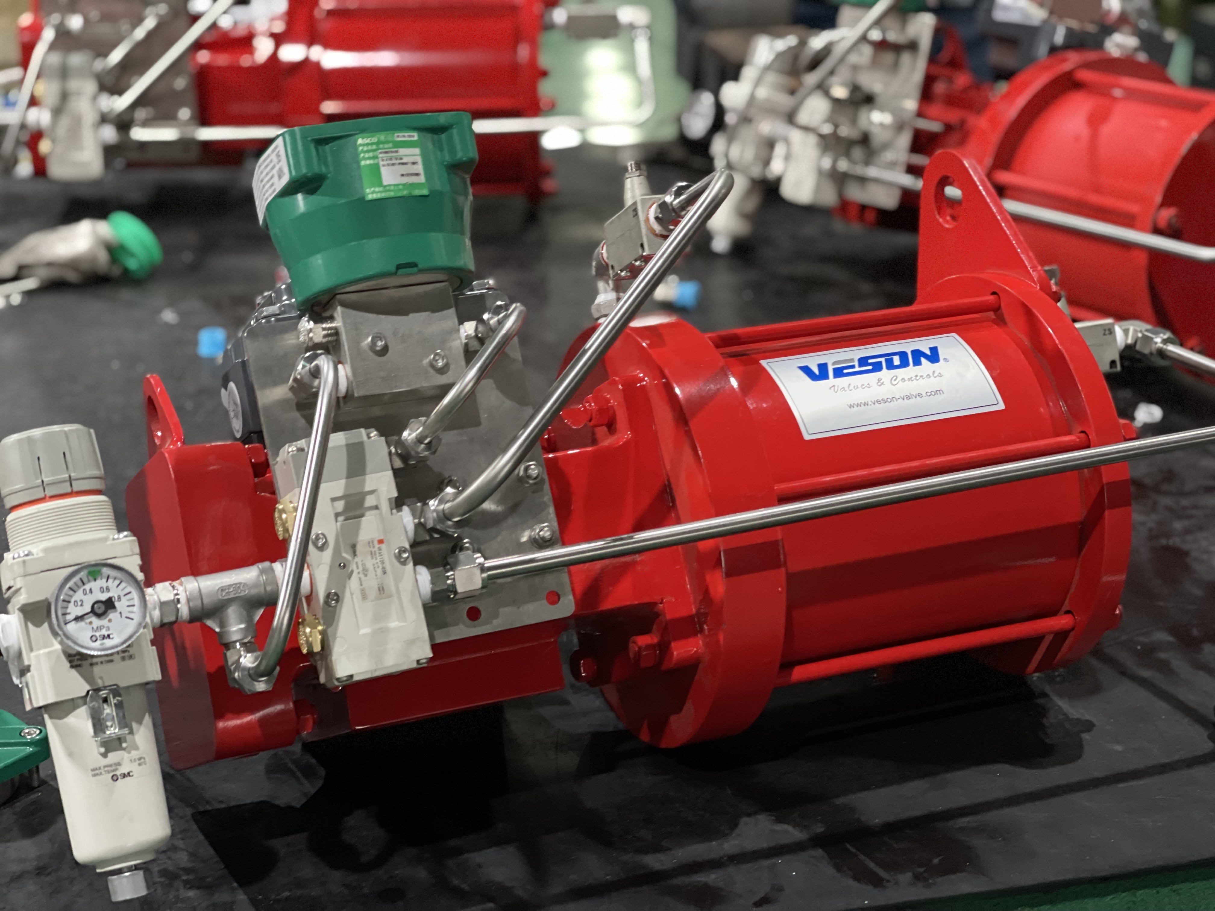 Cast Iron Double Acting Scotch Yoke Pneumatic Actuator Rotary For Valves