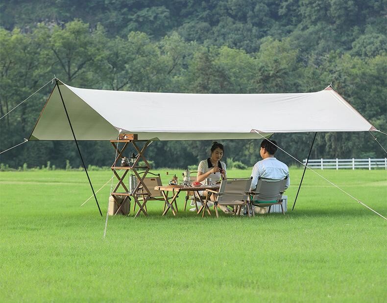 Canopy Tent 10x10, Portable Outdoor Canopy Tent for Parties, Super Large Area Silver Layer Sunshade Wear-Resistant