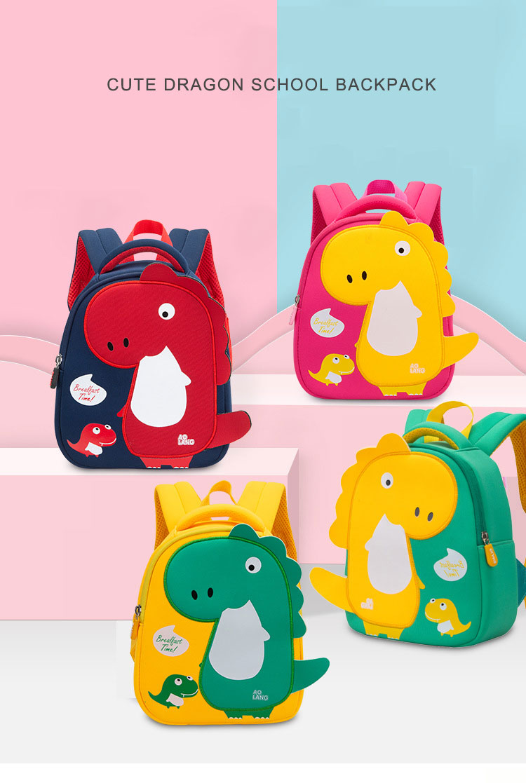 3d Dinosaur Waterproof Kids Backpack Cartoon Children School Bags OEM