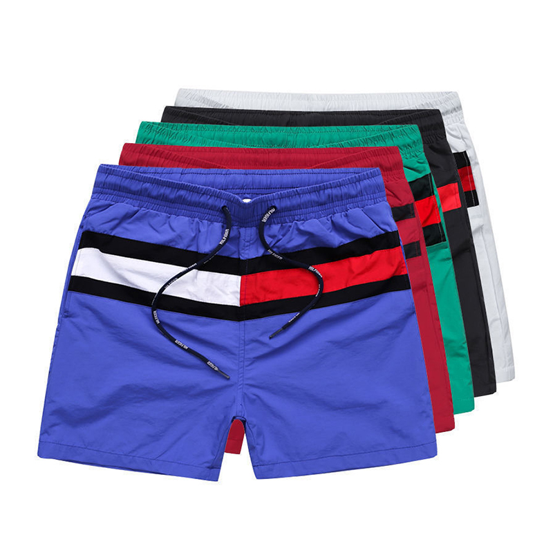 Oem Factory Manufacturer Custom Logo Striped Men Exercise Shorts Quick Dry Youth Fitness Shorts