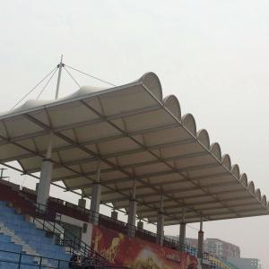 China PU Curved Tensile Membrane Roof PTFE Membrane Architecture Cutting on sale