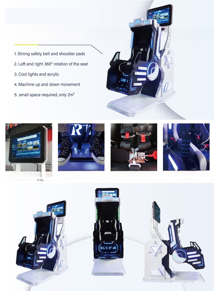 Crazy Arcade Virtual Reality 360 VR Roller Coaster Machine 9d Customizable