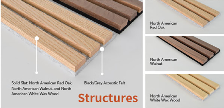 Bespoke Soundproof Solid Wood Slat Acoustic Panels 21mm Thickness 0.85 NRC