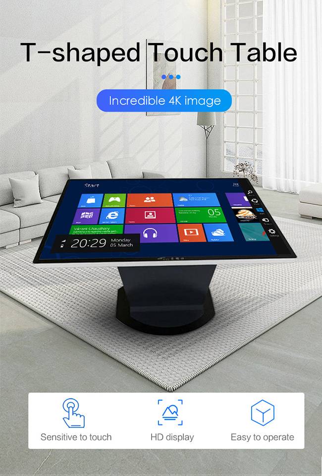 Smart Touch Screen Coffee Table Waterproof Interactive Table LCD Multi Touch Screen Table Indoor