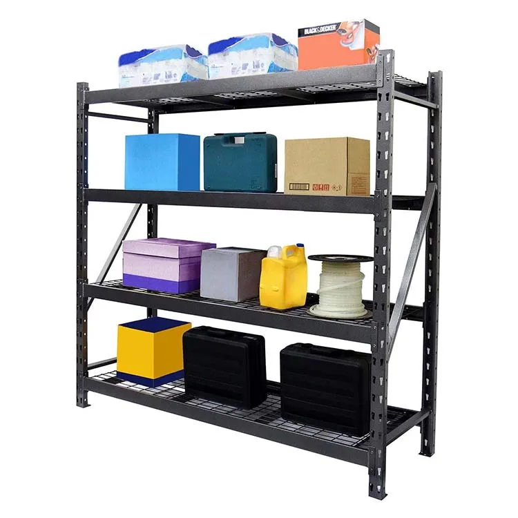 Single Sided Supermarket Storage Rack Metallic Medium Duty Customzied