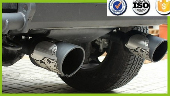 For Jeep Wrangler Jk Skull Muffler Exhaust with Double Pipes