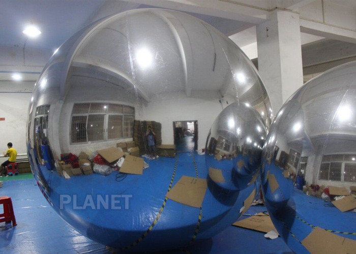 Shopping Mall Inflatable PVC Mirror Ball Ornaments 1m Or Customized Size